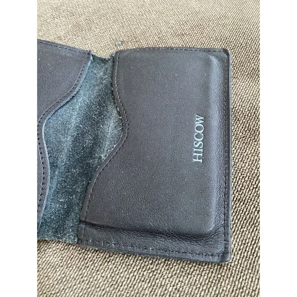Hiscow Mens Bifold Leather Wallet Credit Card holder money black